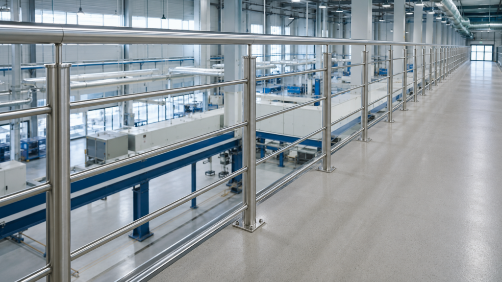 Thi công lan can Inox nhà xưởng Hưng Yên